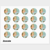 Rozen vlinder vlinders wervelt elegant Ronde Sticker (Vel)
