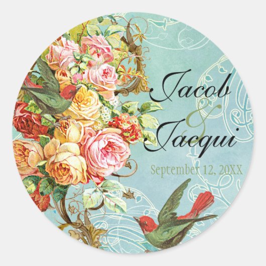  Rozen vlinder vlinders wervelt elegant Ronde Sticker (Voorkant)