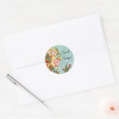  Rozen vlinder vlinders wervelt elegant Ronde Sticker (Envelop)