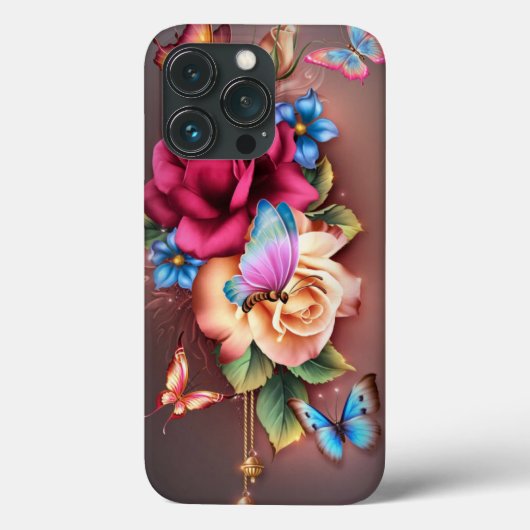 Rozen & vlinders Case-Mate iPhone case (Achterkant)