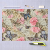 Rozen & vlinders Distressed  Tissuepapier (Craft)