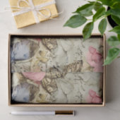 Rozen & vlinders Distressed  Tissuepapier (Geschenk)