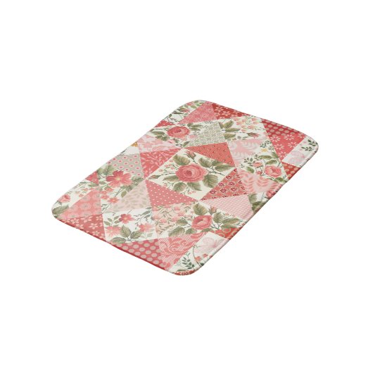 Rozen Vlinders Naadloze Patchwork Badmat (Gekanteld)