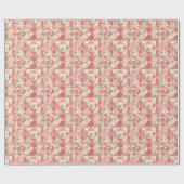 Rozen Vlinders Naadloze Patchwork Cadeaupapier (Vlak)