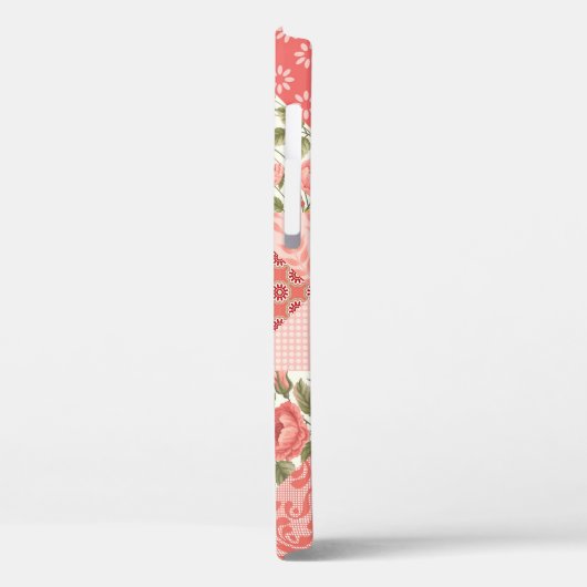 Rozen Vlinders Naadloze Patchwork Case-Mate iPhone Case (Achterkant / Links)