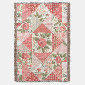 Rozen Vlinders Naadloze Patchwork Deken (Voorkant Verticaal)