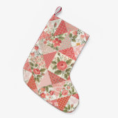 Rozen Vlinders Naadloze Patchwork Kleine Kerstsok (Voorkant (Hangend))