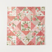 Rozen Vlinders Naadloze Patchwork Wandkleed (Voorkant (horizontaal))