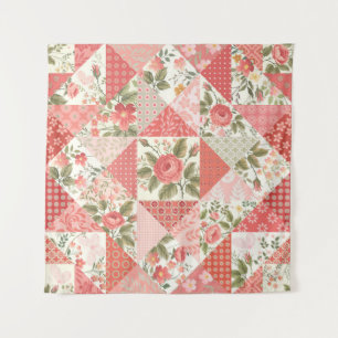 Rozen Vlinders Naadloze Patchwork Wandkleed