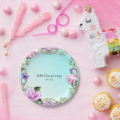 Rozen & Vlinders Sparkle Verjaardagsfeest Papieren Bordje (Feest)