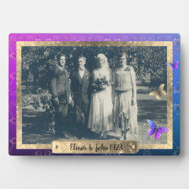 Rozen Vlinders Tafelblad Plaque met Ezel Fotoplaat