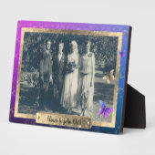 Rozen Vlinders Tafelblad Plaque met Ezel Fotoplaat (Zijkant)