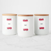 rozen voedselcontainer etiket (Flessen)