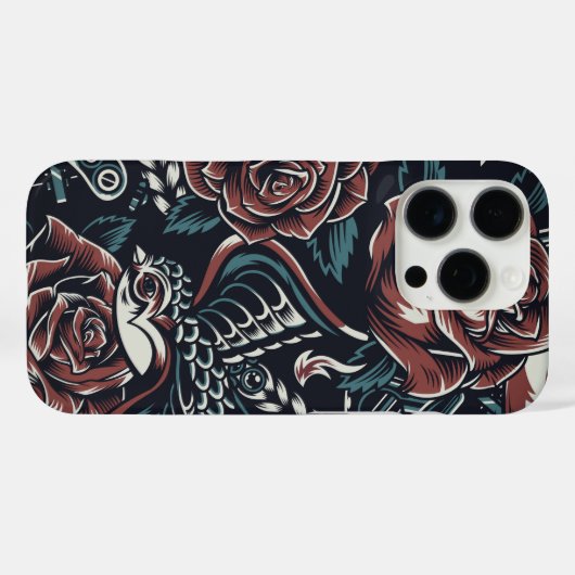 Rozen & Vogels iPhone Case (Achterkant (horizontaal))