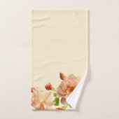 Rozen voor afvegen Bud op Perzikachtergrond Bad Handdoek (Handdoek)