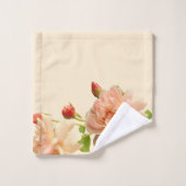 Rozen voor afvegen Bud op Perzikachtergrond Bad Handdoek (Wasdoekje)