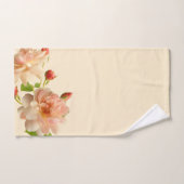 Rozen voor afvegen Bud op Perzikachtergrond Bad Handdoek (Handdoek)