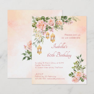 Rozen voor begrotingspastel Marokkaanse lantaarns