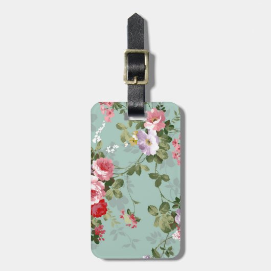 Rozen voor Bleek blauw Bagagelabel (Voorkant verticaal)