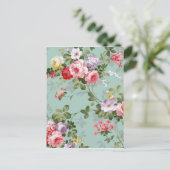 Rozen voor Bleek blauw Briefkaart (Staand voorkant)