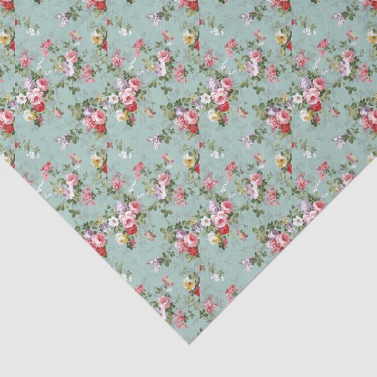 Rozen voor Bleek blauw Tissuepapier (Detail)