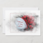 rozen voor bruiloft en ijshart in getextureerd lij kaart (Voorkant)