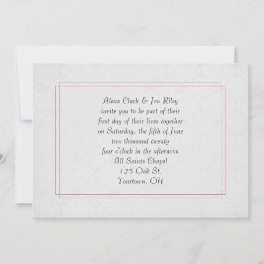 rozen voor bruiloft en ijshart in getextureerd lij kaart (Achterkant)