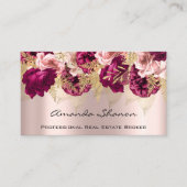 Rozen voor bruiloft Floral Logo QR CODE Visitekaartje (Voorkant)