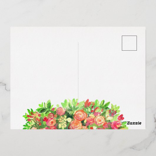 Rozen voor de beste moeder! folie feestdagen briefkaart (Achterkant)