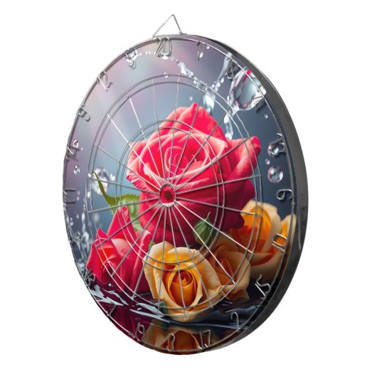Rozen voor de Elegante Dartbord (Voorkant Rechts)