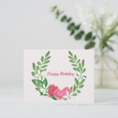 Rozen voor de verjaardag briefkaart (Staand voorkant)