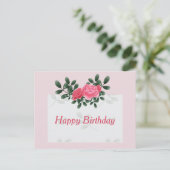 Rozen voor de verjaardag briefkaart (Staand voorkant)
