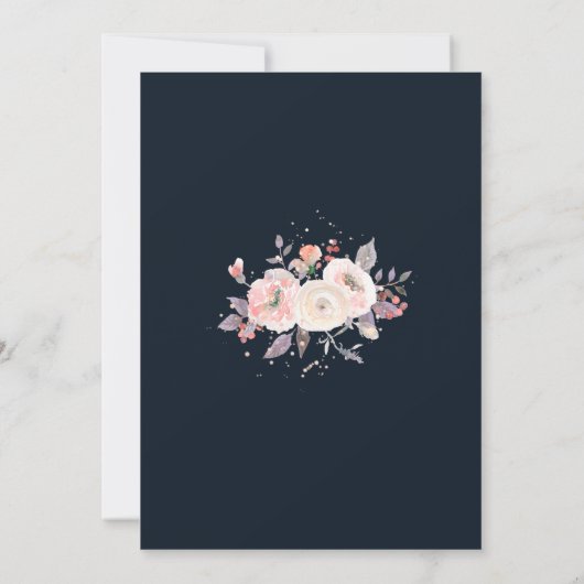 Rozen voor de Waterverf van pasta's, peach Cream B Kaart (Achterkant)