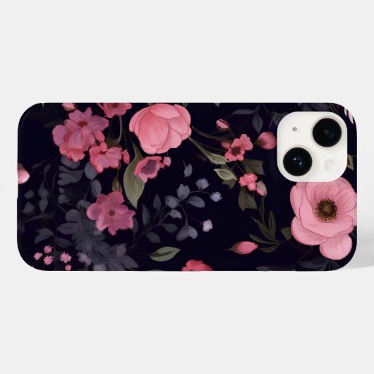 Rozen voor de zomer op zwart Case-Mate iPhone case (Achterkant (horizontaal))