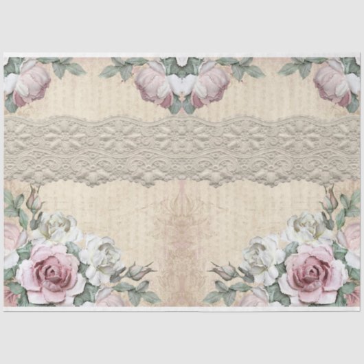 Rozen voor Decoupage Serie Design 27 Tissuepapier (Voorkant)