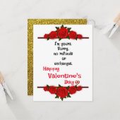 rozen voor geliefde kaart (Voorkant / Achterkant in situ)