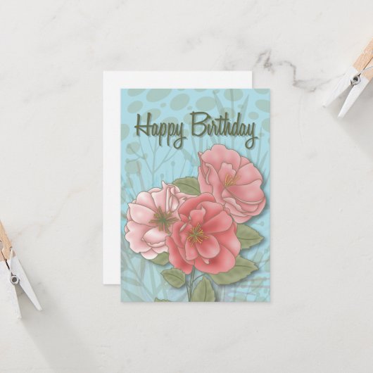 Rozen voor Geri Kaart (Voorkant / Achterkant in situ)