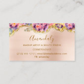 Rozen voor Glitter Gold Event Planner Mode Stylist Visitekaartje (Achterkant)