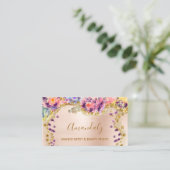 Rozen voor Glitter Gold Event Planner Mode Stylist Visitekaartje (Staand voorkant)