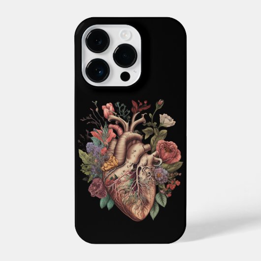 Rozen voor haar Anatomical Heart Phone Case iPhone Hoesje (Achterkant)