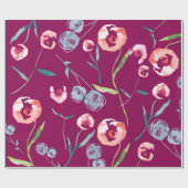 Rozen voor handmatige Waterverf Cadeaupapier (Vlak)