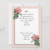 rozen voor huwelijksuitnodiging shabby kaart (Achterkant)