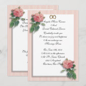 rozen voor huwelijksuitnodiging shabby kaart (Voorkant / Achterkant)