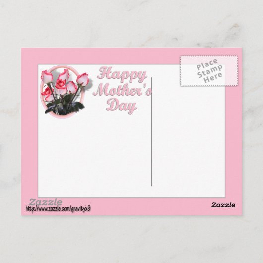 Rozen voor iemand speciaal op Moederdag Briefkaart (Achterkant)