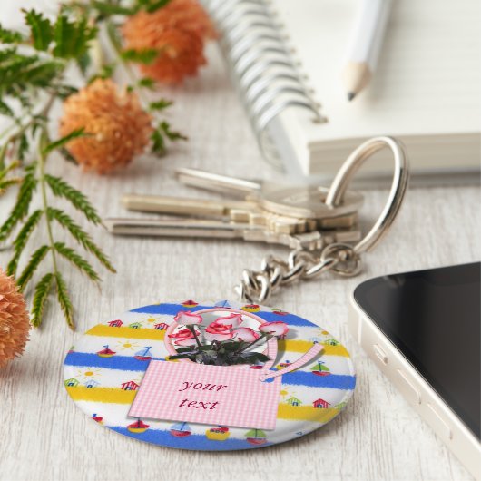 Rozen voor iemand speciaal op Moederdag Sleutelhanger (Zijkant)