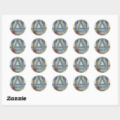 Rozen voor Josephine: Fontainebleau Chateau Ronde Sticker (Vel)