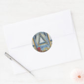 Rozen voor Josephine: Fontainebleau Chateau Ronde Sticker (Envelop)