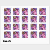 Rozen voor jou, mam! vierkante sticker (Vel)