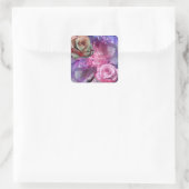 Rozen voor jou, mam! vierkante sticker (Tas)