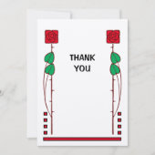 Rozen voor  kunst en ambachtelijke stijl bedankkaart (Voorkant)